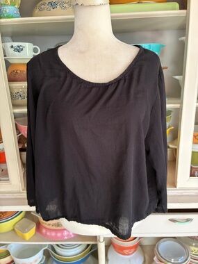 Prairie Underground 100% Organic Cotton Black Top - Size Large